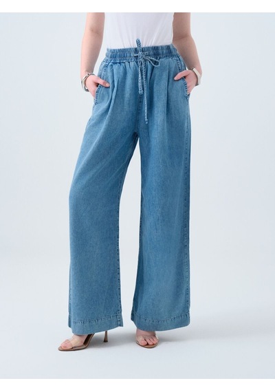 LOFT Wide Leg Regular Fit Kadın Pantolon Lf2040392 Q1.v1 Denim