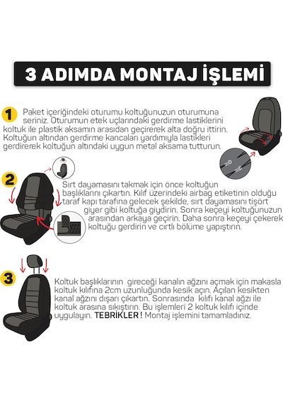 Oto Pandami Mitsubishi Eclipse 2017 Uyumlu 1+1 Krem Tay Tüyü Koltuk Kılıfı