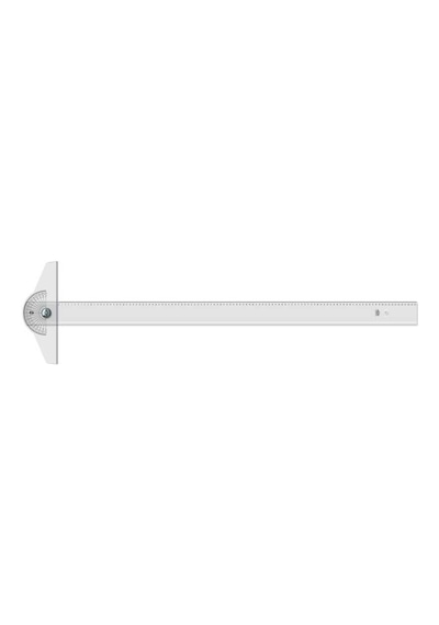 Hatas 01210 Minkale Başlı T Cetveli İnce Bizote 110 CM  Şeffaf