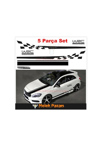 W2C Fia World Rally Yarış Şeritleri Oto Sticker Tüm Set