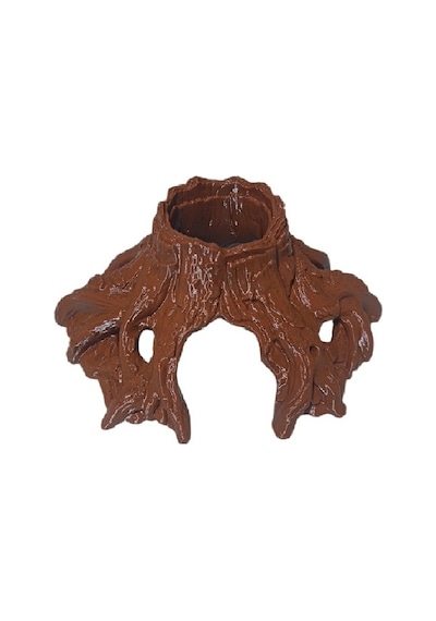 3d Akvaryum Dekoru Geniş Ağaç Kökü Kütük Mağarası Kp3d103105 Batan Süs 22x24x10.5 Cm