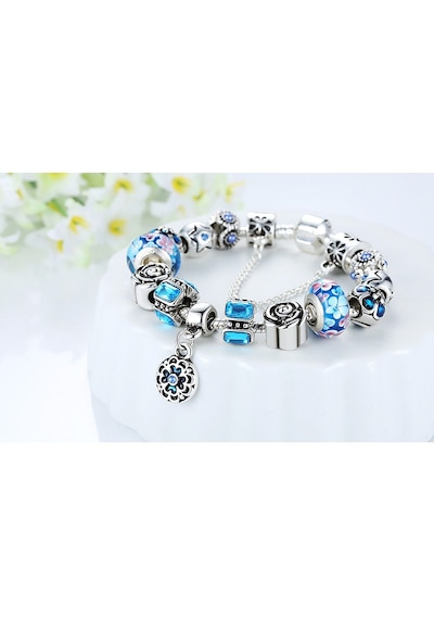 Trend Charm Bileklik, Mavi Charmlı