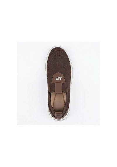 Daytex 1111 Erkek Slip-on - Full Triko Örgü Sportif Kalın Eva Taban Sneaker Kahverengi