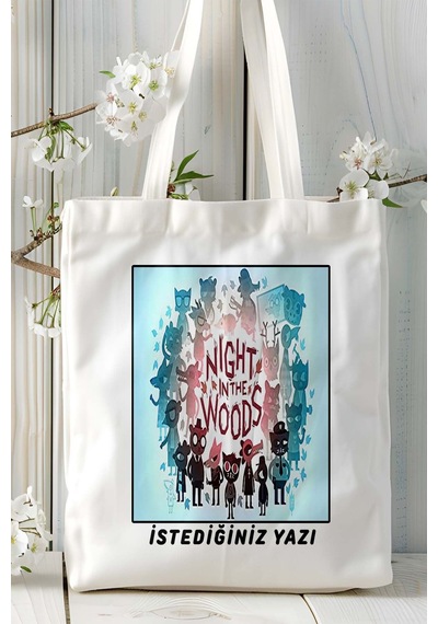 Art Hediye Night İn The Woods Oyun Baskılı Omuz Çanta Kişiye Özel Model 1 Çok Renkli