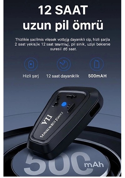 Y11 Bluetooth Kulaklık Mikrofonlu Motosiklet Kulaklığı İntercom Bt 5.3 44778531