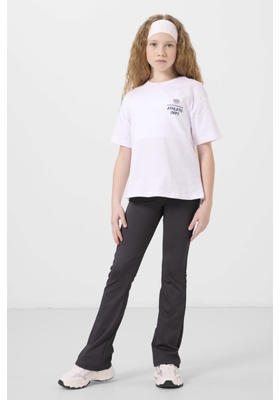 Tommylife Antrasit Esnek Standart Fit Basic Performans İspanyol Paça Kız Çocuk Tayt - 75193 Antrasit
