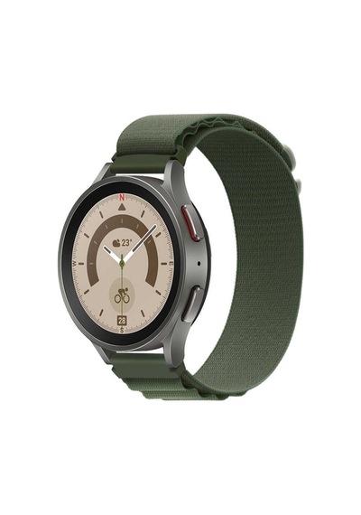 Galaxy Watch 42mm Uyumlu Krd-74 20mm Hasır Zore Kordon-yeşil
