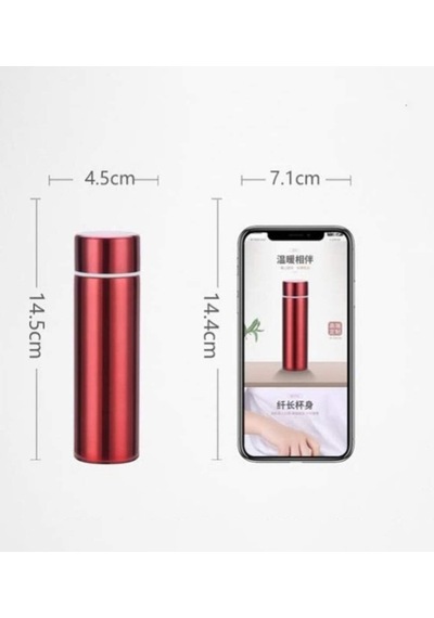 Termos 304 Paslanmaz Çelik Çift Katman 150 Ml Cep Tipi Mini Ufak Kirmizi