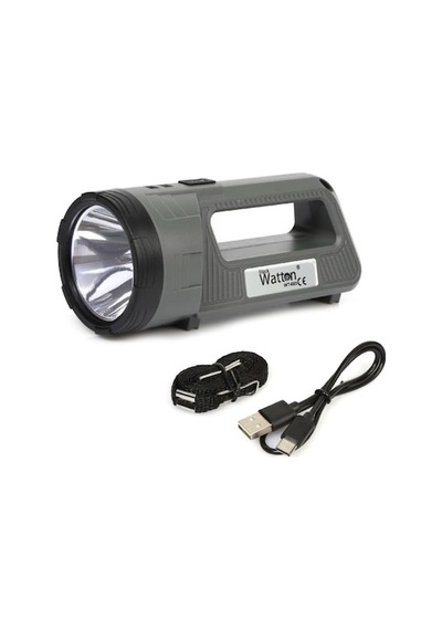 Watton Wt-603 Güçlü Şarjlı Fener Masa Lambası Gri