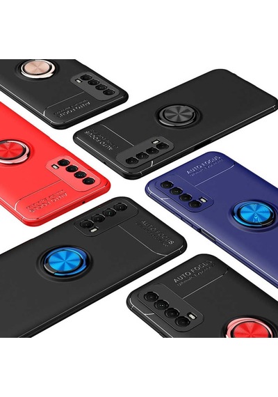 Huawei P Smart 2021 Kilif Yüzüklü Magnetli Ravel Case 357682745