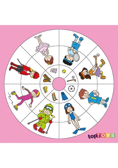 Toptoys Dairesel Temalar Spor Ahşap Puzzle Cs-7025