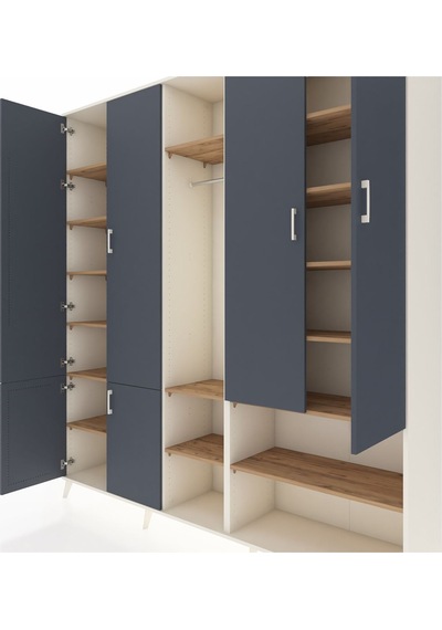 Hyperion Dolap 15 Raflı 5 Kapaklı Tek Askılı 220x44x243 Aytaşı-antrasit/çam Antrasıt/atlas Çam Hyperion Dolap 15 Raflı 5 Kapaklı Tek Askılı 220x44x243 Aytaşı-antrasit/çam Antrasıt/atlas Çam