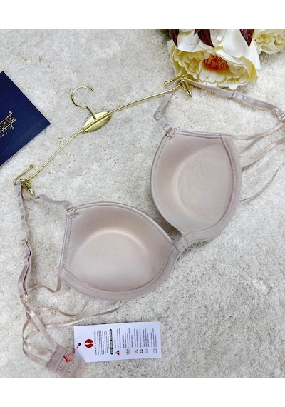 Le Jardin Valeria Biyeli Taşlı Mikro Push-up Arkası İp Detaylı Sü Bej