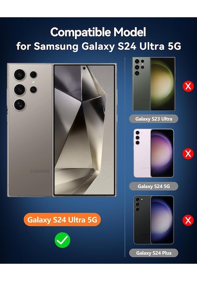 Galaxy S24 Ultra Uyumlu 6.8' Ekran Koruyucu Cam Full Kaplama Düz