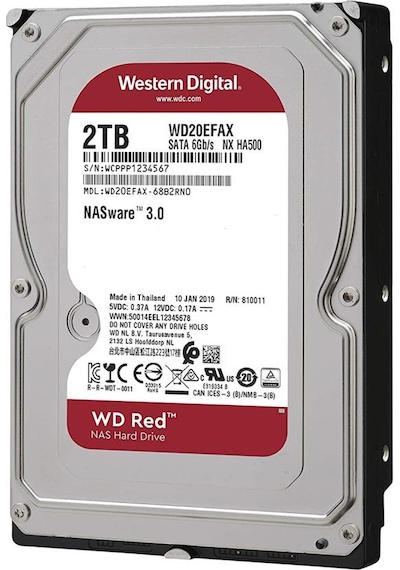 WD Red WD20EFAX 3.5" 2 TB 5400 RPM 64 MB SATA 3 HDD