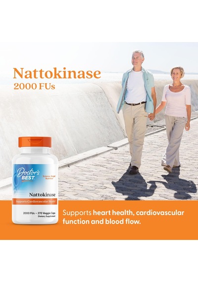 Doctor's Best Nattokinase Gut Health 2,000 Fus 270 Veggie Caps Aromasız