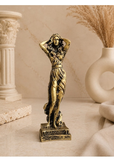 Afrodit Dekoratif Biblo 14 Cm Antik Yunan Tanrıçası Heykeli Bronz Görünümlü