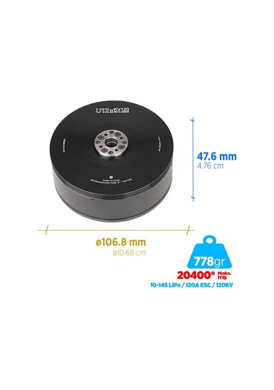 T-motor U Power Type U12ıı 120kv Brushless Fırçasız Motor Uav Multikopter Multi-rotor Quadcopter Hexacopter Drone Motoru