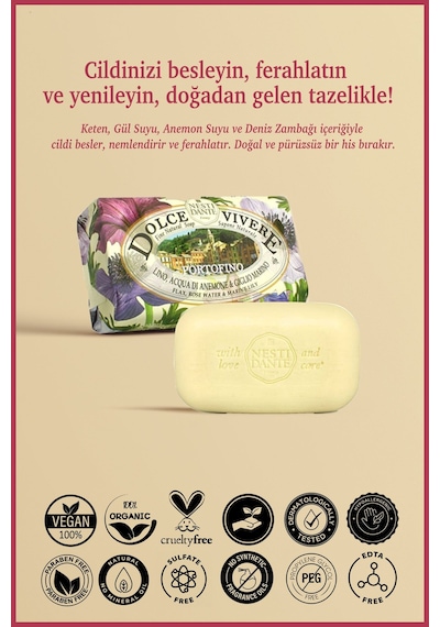 Nesti Dante Sabun Dolce Vivere Portofino Vegan Bakım 250 G