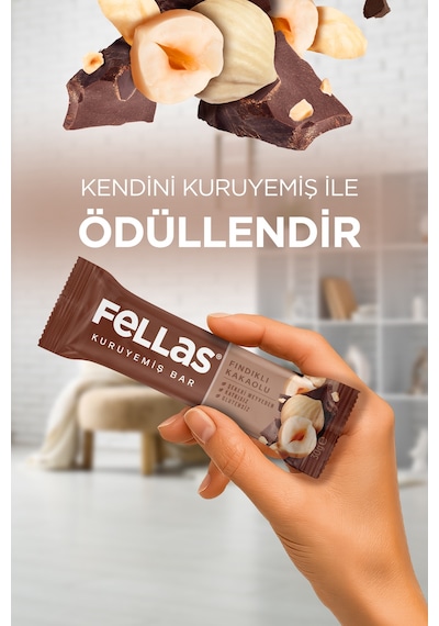 Fındıklı Kakaolu Kuruyemiş Bar 30g x12 Adet