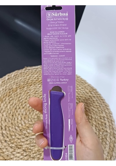 Sürmene 61004 Mutfak Bıçağı 9,50 Cm Mor Çok Renkli