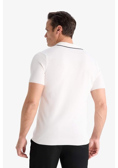 DeFacto Modern Fit Polo Yaka Kısa Kollu Triko Tişört C4984AX25SMWT32