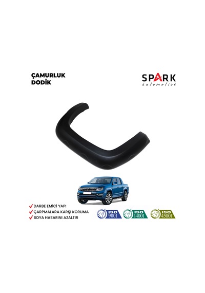 Volkswagen Amarok 2010-2022 Yıl Aralığı Uyumlu Çamurluk Dodik 4 Parça Siyah