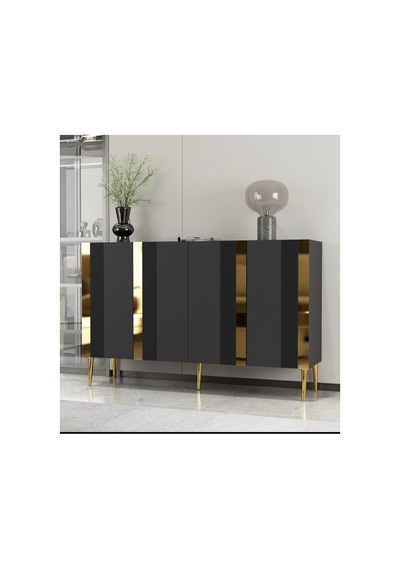 Forest 120 Cm Konsol Tv Sehpası Çok Amaçlı Dolap Antrasit-altın Antrasit-altın Forest 120 Cm Konsol Tv Sehpası Çok Amaçlı Dolap Antrasit-altın Antrasit-altın
