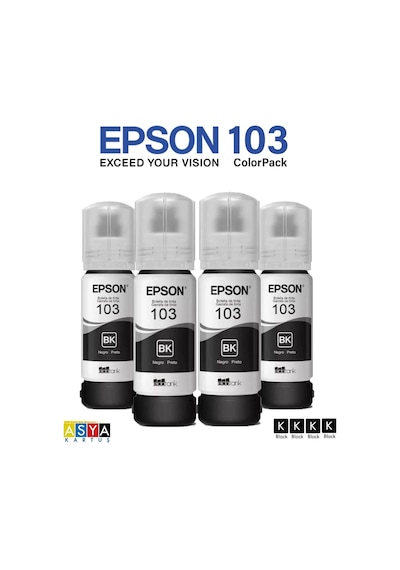 Epson 103 L3151 Uyumlu Siyah Mürekkep Seti