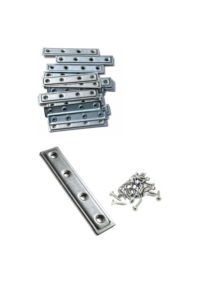 Düz Demir Gönye Köşebent, Metal Lama Montaj Demiri, Mobilya Dolap Raf Masa Köşe Bağlantı Aparatı, 16x80mm, 25 A Diğer