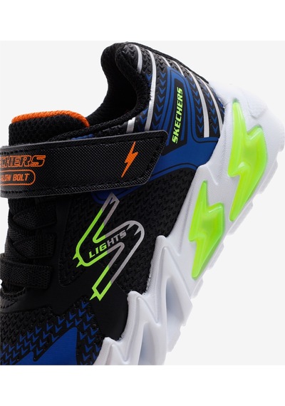 Skechers Flex - Glow Bolt Küçük Erkek Çocuk Siyah Işıklı Spor Ayakkabı 400138n Bkbl Siyah