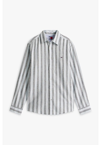 Tommy Hilfiger Tjm Regular Keten Mx Şeritli Erkek Mavi Gömlek-15654