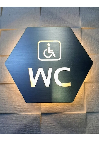 Honeycomb Serisi Işıklı Wc Yönlendirme Tabelası (504859219)