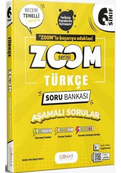 Günay Yayınları 6. Sınıf Türkçe Yeni Zoom Soru Bankası