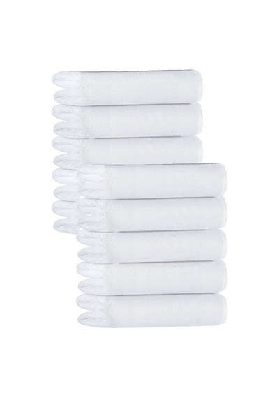 10 Lu Otel Banyo Havlusu %100 Pamuklu 70x150 Cm Beyaz 20/2 Ring 600 Gr Beyaz