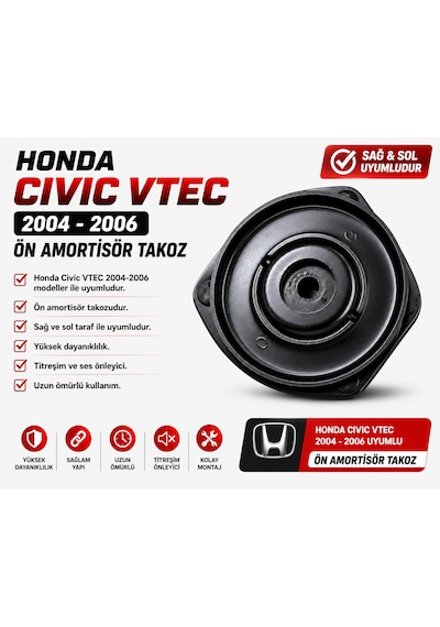 Honda Civic Vtec 2004-2006 Ön Amortisör Takozu 1 Adet Sağ / Sol Uyumlu