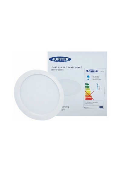 Jupiter 12w Led Panel Armatür Yuvarlak Sıva Altı Beyaz Işık 6500k Ld482