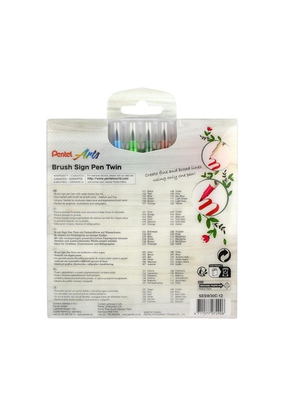 Pentel Brush Sing Pen Twin Çift Taraflı Fırça Uçlu Kalem