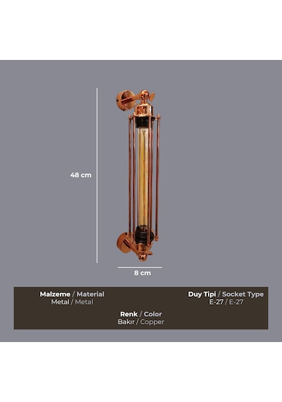Radiance Bronz Aplik Bakır