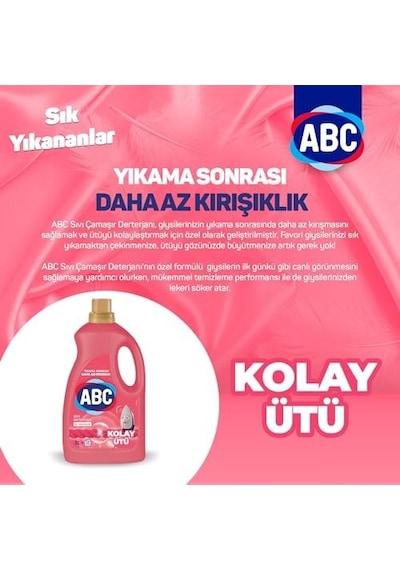 Abc Deterjan Sıvı Çamaşır Deterjanı Kolay Ütü 3 L
