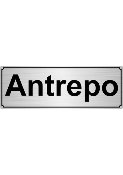 Gümüş Antrepo Yönlendirme Levhası 10 Cm X 20 Cm