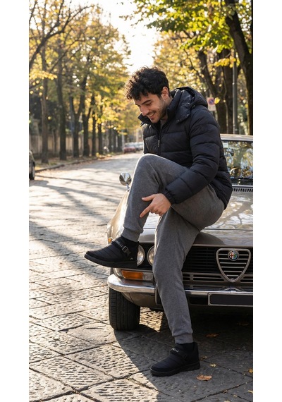 Cem Pekşen Forelli Kaymaz Taban Su İtici Unisex Kışlık Bot Siyah
