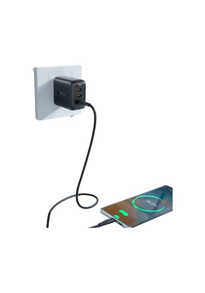 Şarj Aleti Hızlı Güvenli Şarj 65w Usb Type C Uçlu Kablolu Şarj Aleti 1 Adet