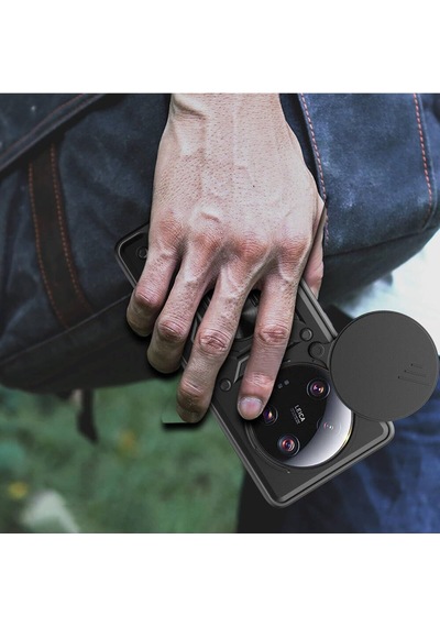 Tr Xiaomi 13 Ultra İle Uyumlu Kaze Tora Kamera Korumalı Sürgülü Yüzüklü Armor Military Tank Kızaklı Kılıf Ka