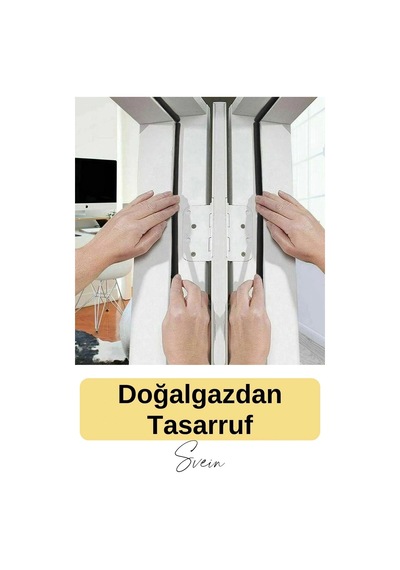 Kalın Kauçuk 2x50 100 Mt Ekstra Uzun Siyah Kapı Pencere Fitili Soğuk Koruyucu Geçirmez İzolasyon Diğer
