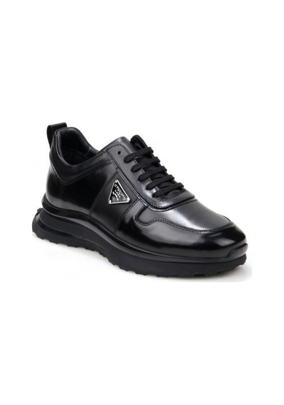 Saılors 25k-168 Erkek Hakiki Deri Sneakers Spor Ayakkabı Siyah