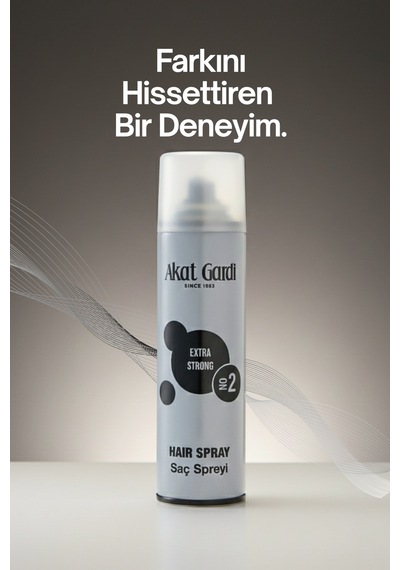 Akat Gardi Saç Spreyi Extra Strong No:2 Gri 180 Ml