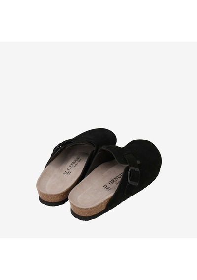 Terlik Erkek G106582 Genuins Rıva Velour Black siyah