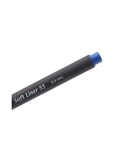 Caretta Soft Liner 55 Fineliner Kalem, Koyu Mavi, 0.4 Mm