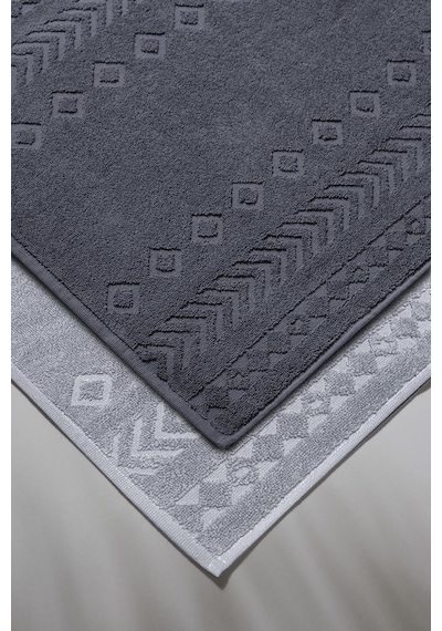 Oscuro Bathmat Space - Ekstra Yumusak, Modern %100 Pamuk 50X75Cm. Gri